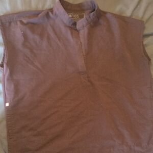 Figs Technical Collectiom Sleeveless Dark Brown Scrub Top